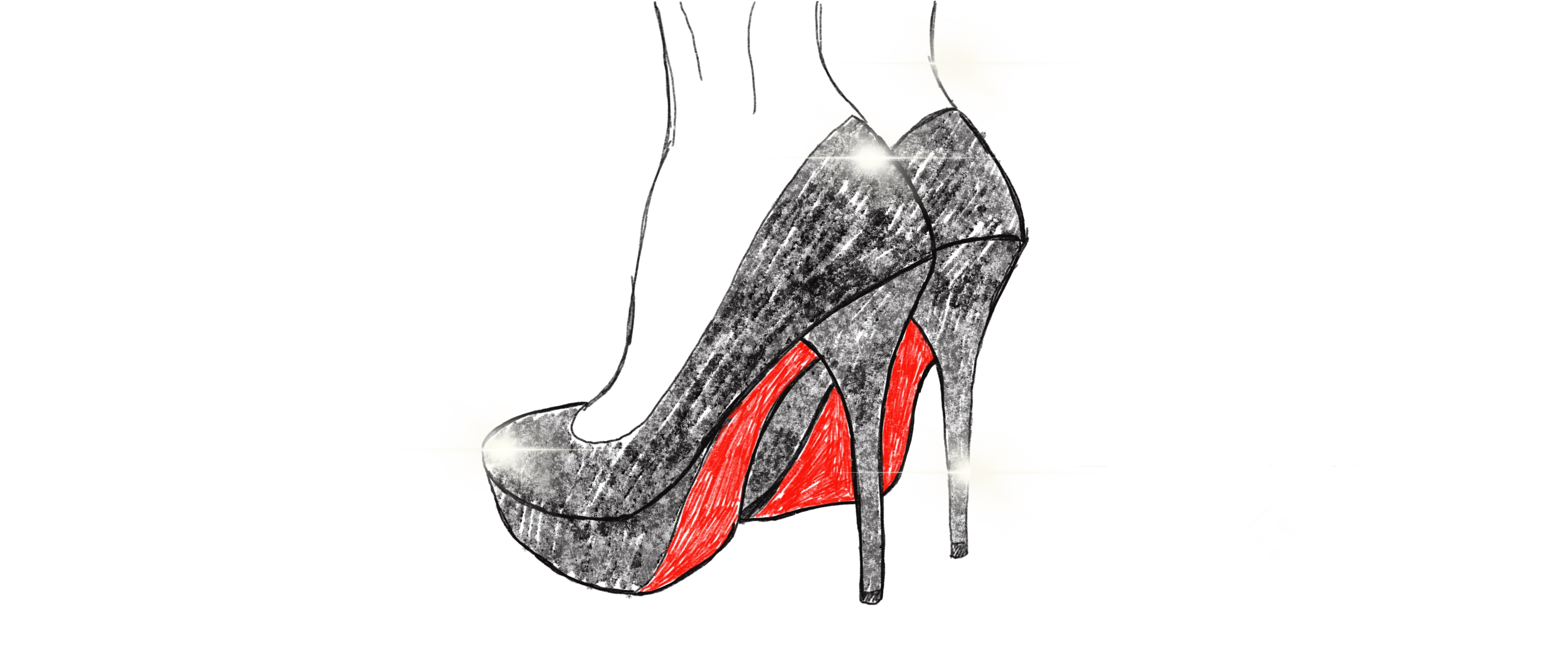 A typography that reflects the elegance of a red sole                                                   